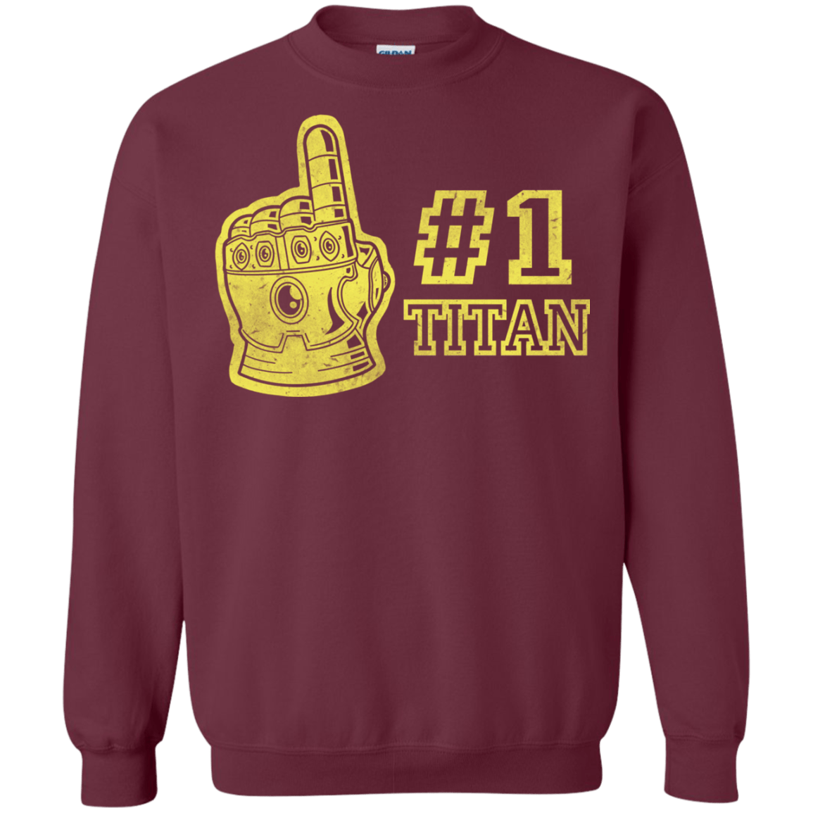 Sweatshirts Maroon / S Number One Titan Crewneck Sweatshirt