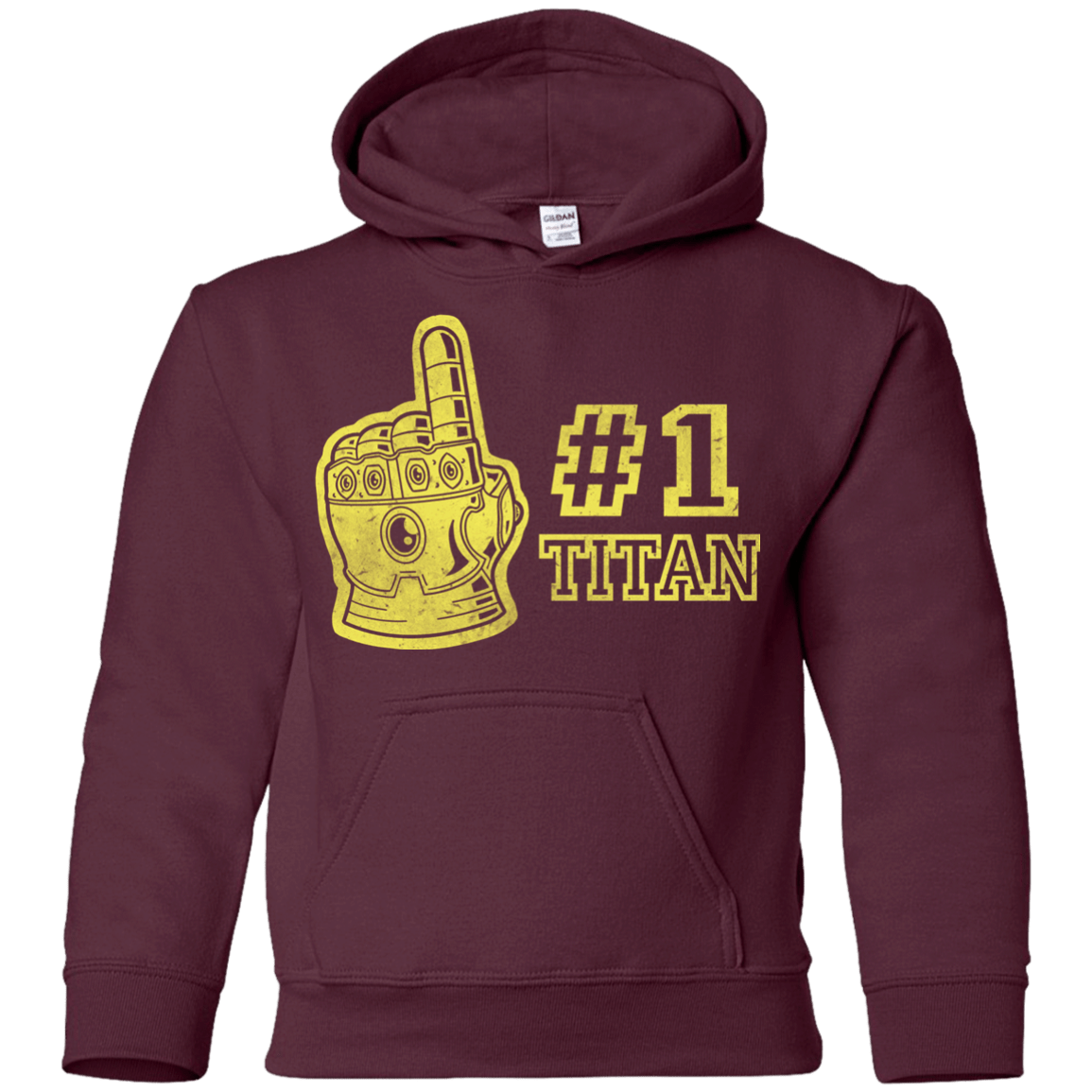 Sweatshirts Maroon / YS Number One Titan Youth Hoodie