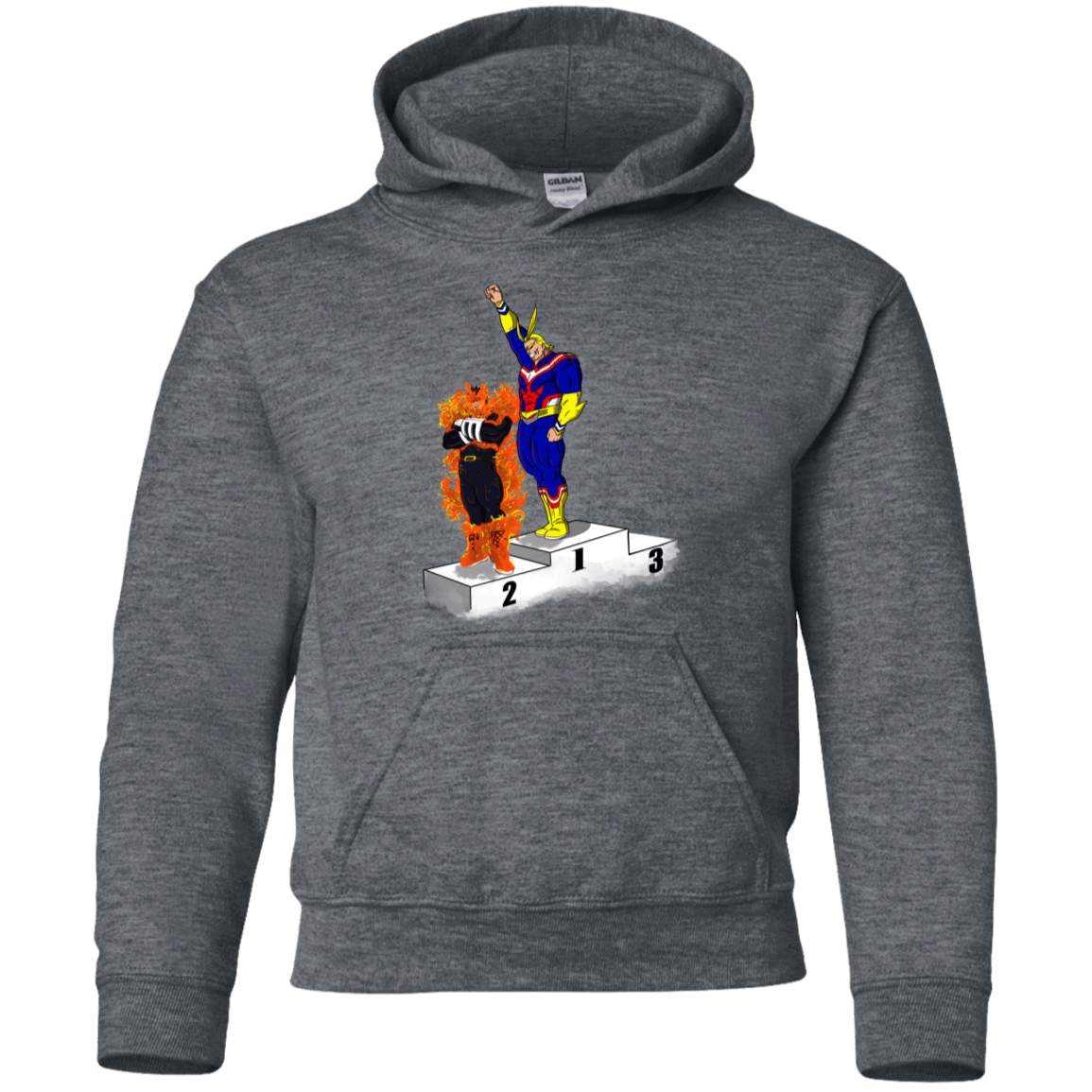 Sweatshirts Dark Heather / YS Number One Youth Hoodie