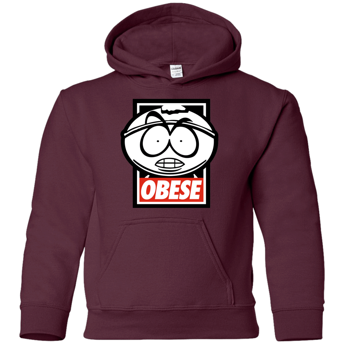 Sweatshirts Maroon / YS Obese Youth Hoodie