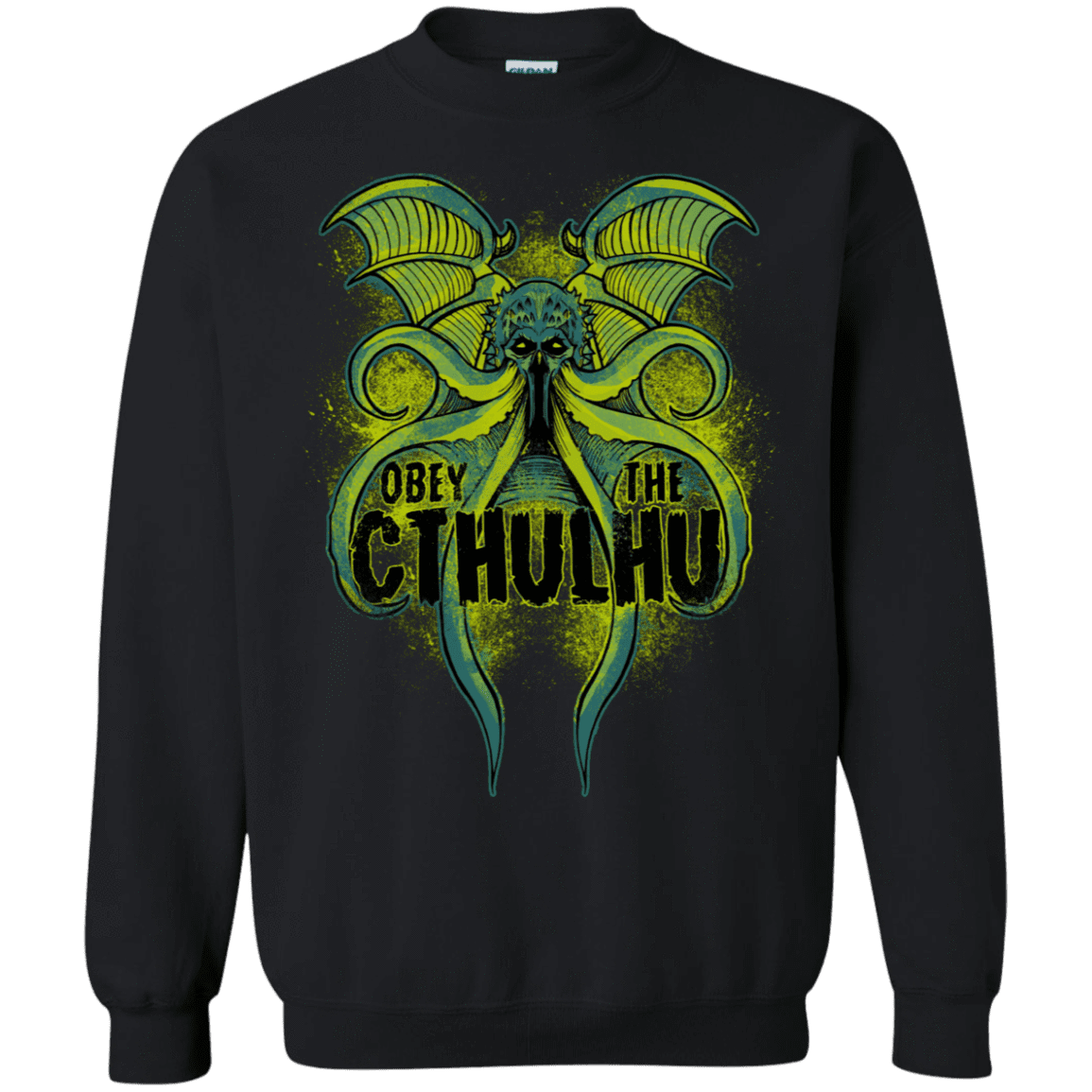 Sweatshirts Black / S Obey the Cthulhu Neon Crewneck Sweatshirt