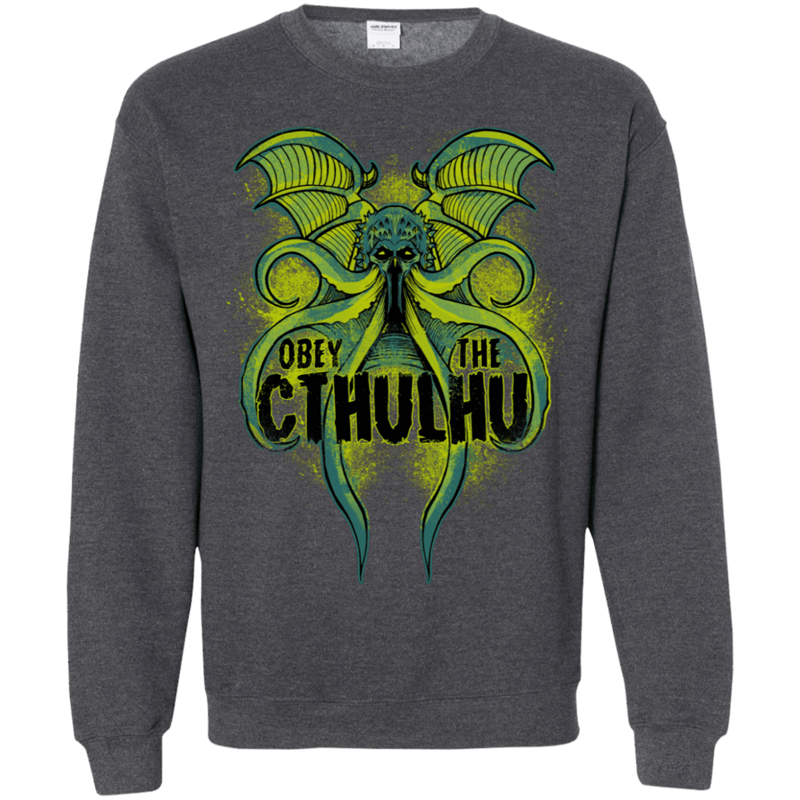 Sweatshirts Dark Heather / S Obey the Cthulhu Neon Crewneck Sweatshirt