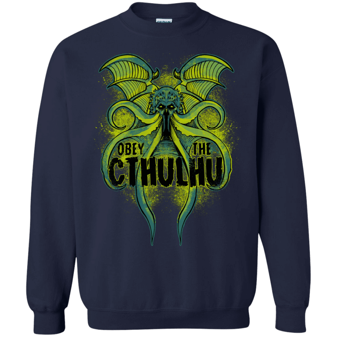 Sweatshirts Navy / S Obey the Cthulhu Neon Crewneck Sweatshirt