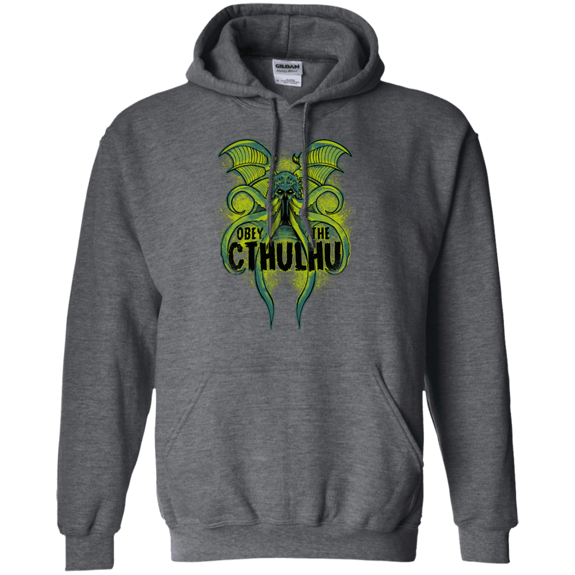 Sweatshirts Dark Heather / S Obey the Cthulhu Neon Pullover Hoodie