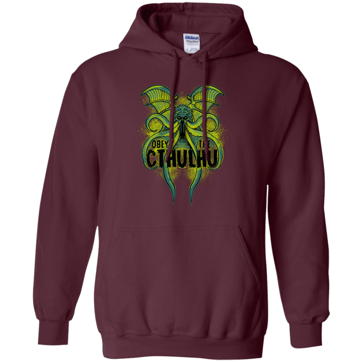 Sweatshirts Maroon / S Obey the Cthulhu Neon Pullover Hoodie