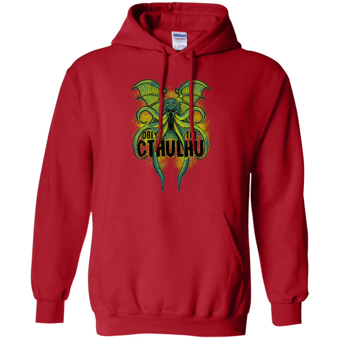 Sweatshirts Red / S Obey the Cthulhu Neon Pullover Hoodie