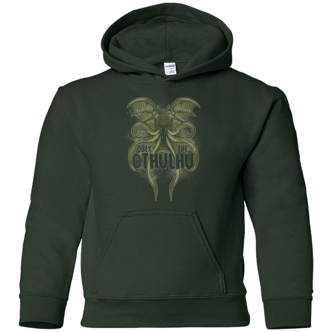Sweatshirts Forest Green / YS Obey the Cthulhu Youth Hoodie