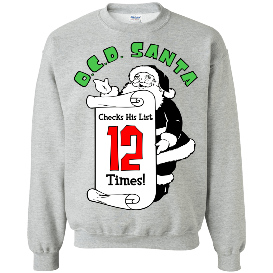 Sweatshirts Sport Grey / Small OCD Santa Crewneck Sweatshirt