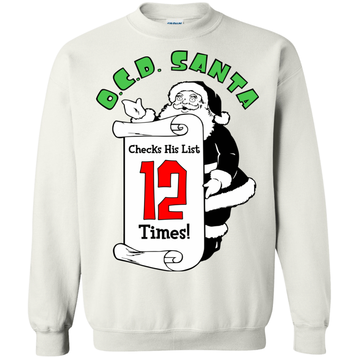 Sweatshirts White / Small OCD Santa Crewneck Sweatshirt