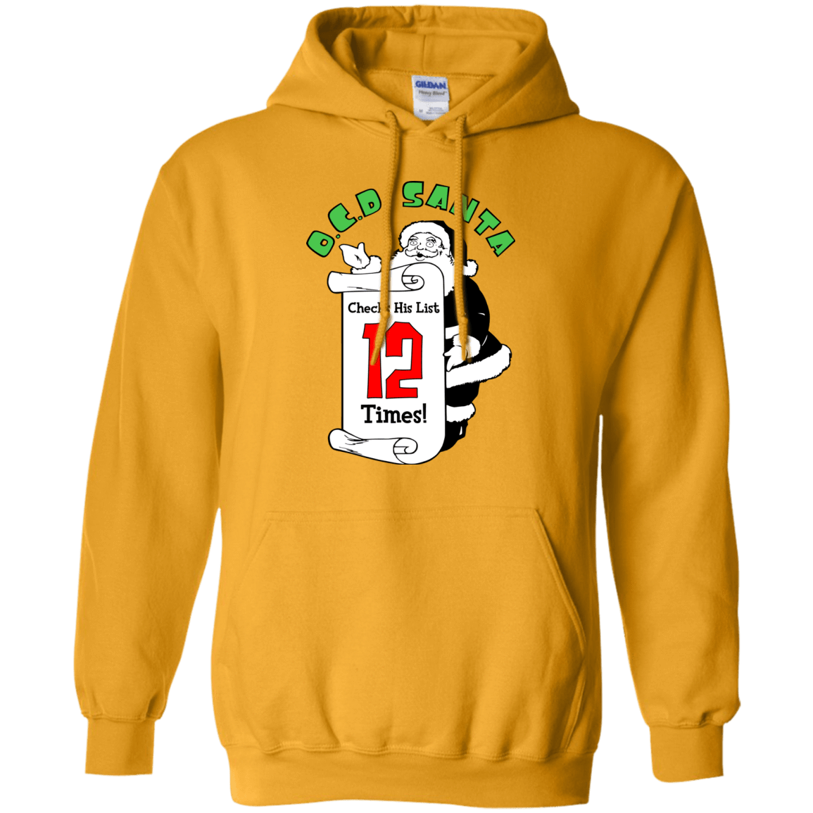 Sweatshirts Gold / Small OCD Santa Pullover Hoodie