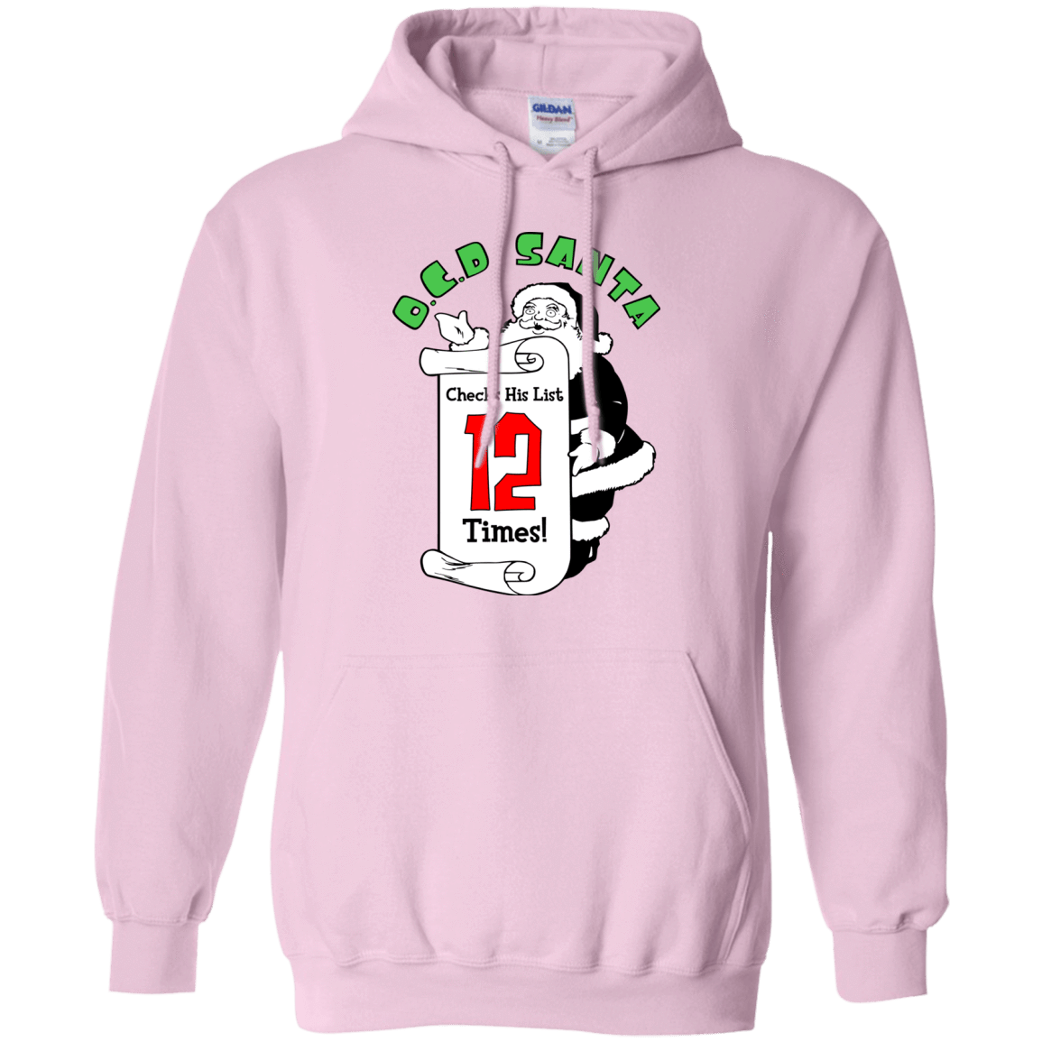 Sweatshirts Light Pink / Small OCD Santa Pullover Hoodie