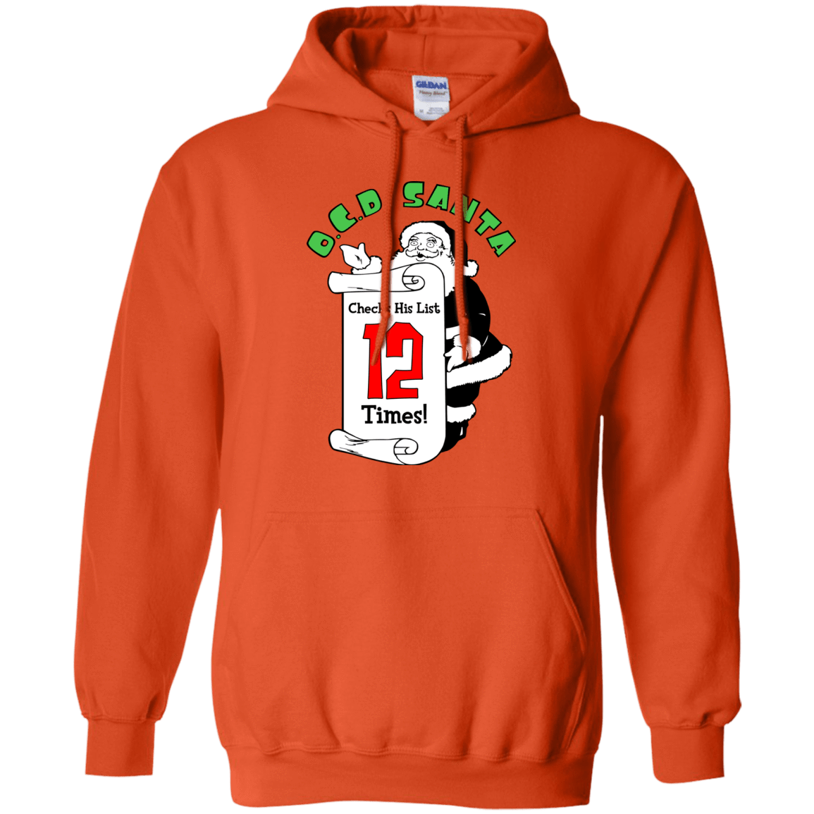 Sweatshirts Orange / Small OCD Santa Pullover Hoodie