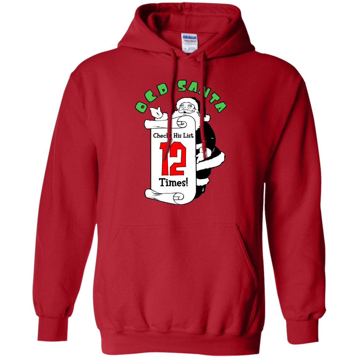 Sweatshirts Red / Small OCD Santa Pullover Hoodie