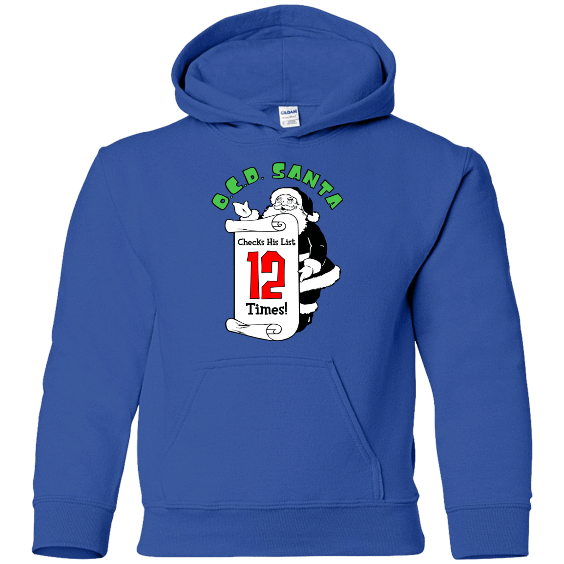 Sweatshirts Royal / YS OCD Santa Youth Hoodie