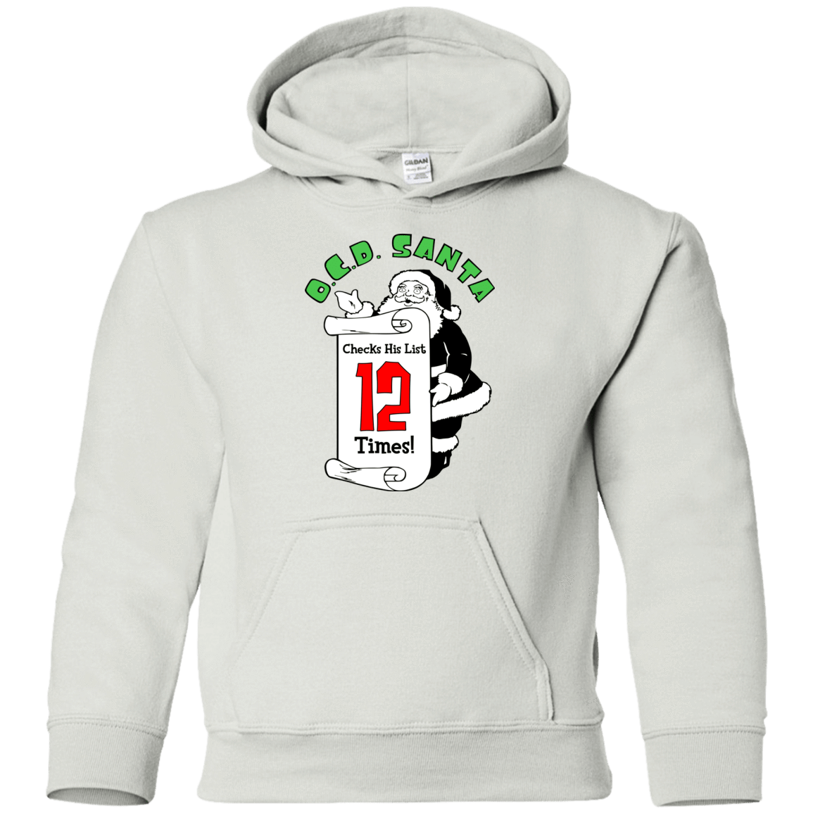 Sweatshirts White / YS OCD Santa Youth Hoodie