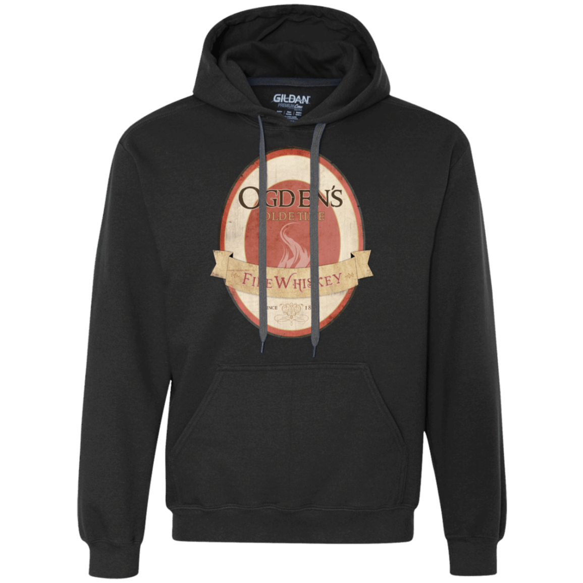 Sweatshirts Black / Small Ogdens Fire Whiskey Premium Fleece Hoodie