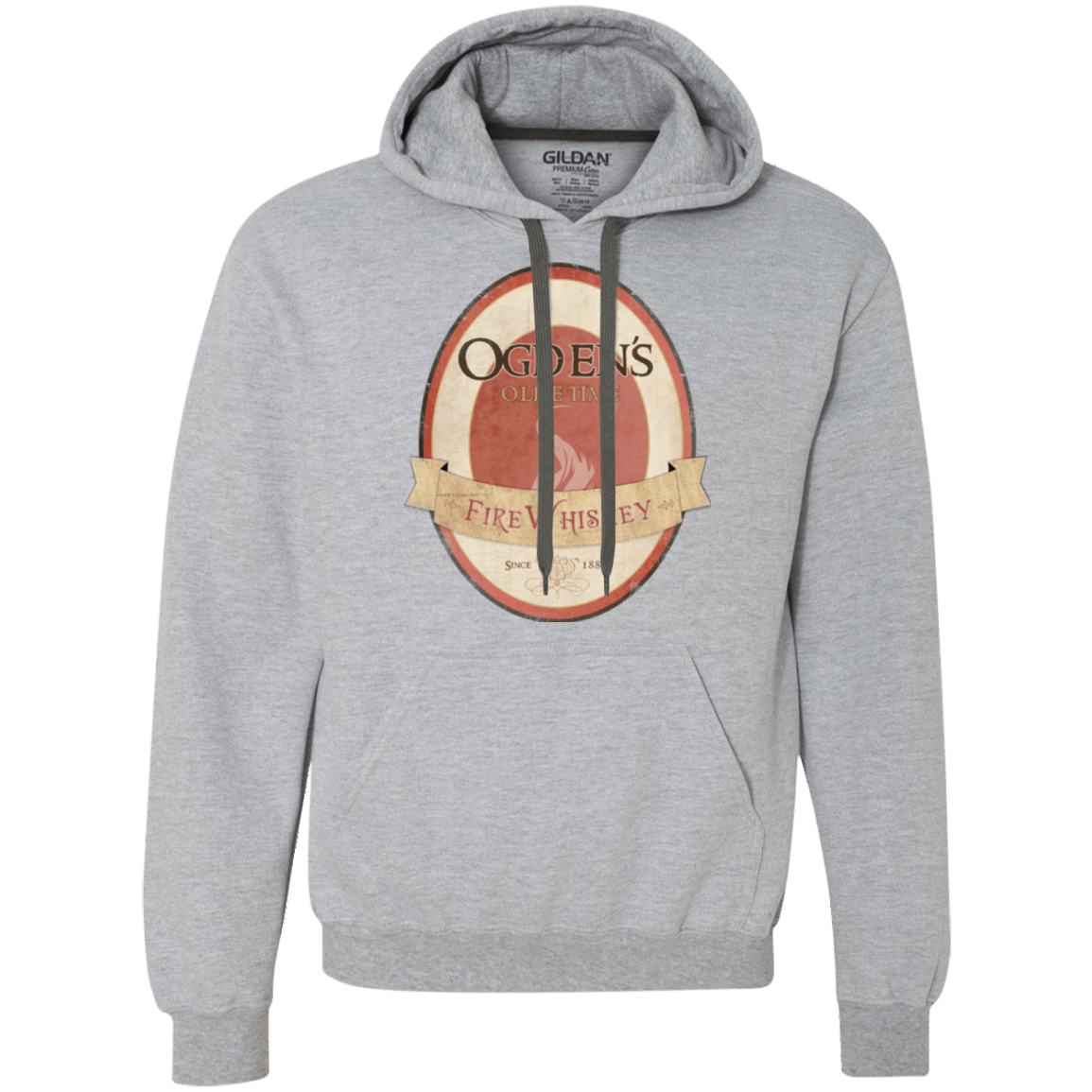 Sweatshirts Sport Grey / Small Ogdens Fire Whiskey Premium Fleece Hoodie