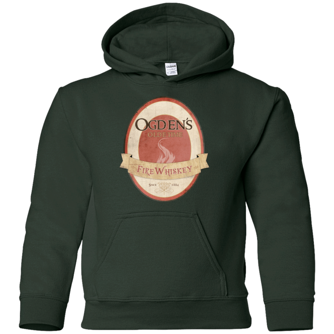 Sweatshirts Forest Green / YS Ogdens Fire Whiskey Youth Hoodie
