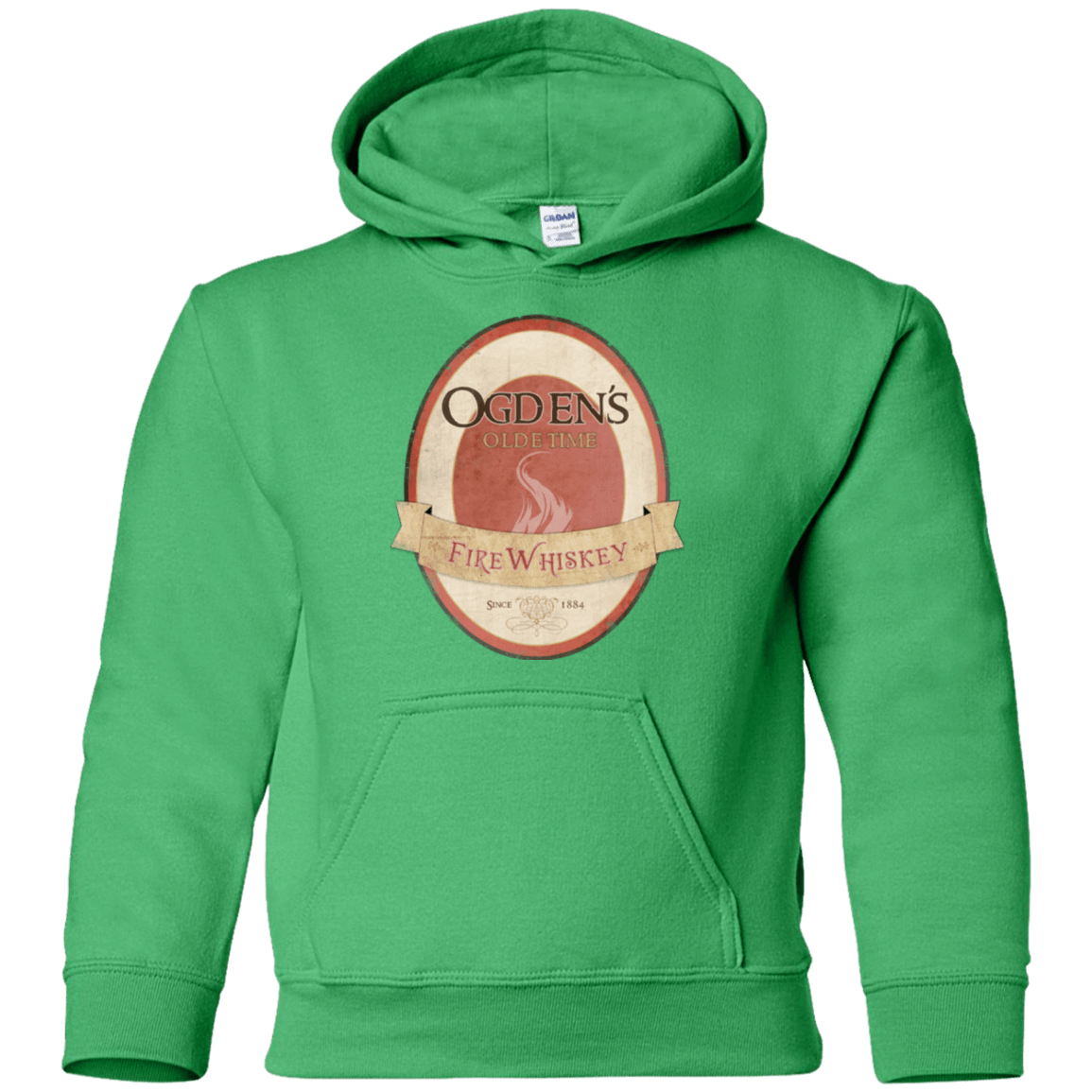 Sweatshirts Irish Green / YS Ogdens Fire Whiskey Youth Hoodie