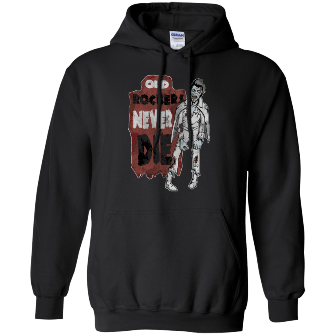 Sweatshirts Black / Small Old Rockers Never Die Pullover Hoodie