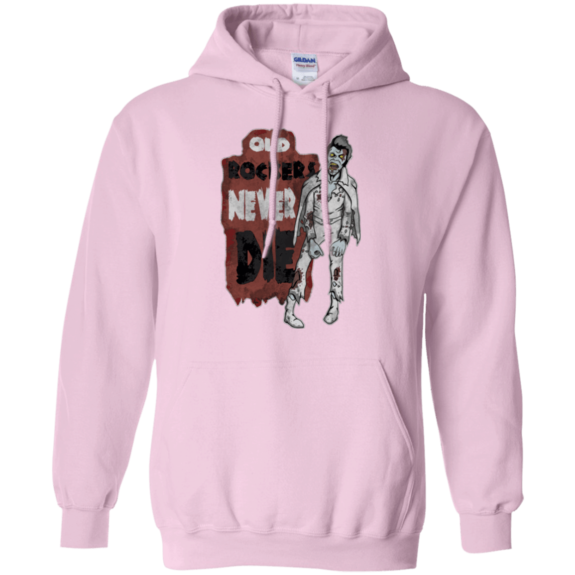 Sweatshirts Light Pink / Small Old Rockers Never Die Pullover Hoodie