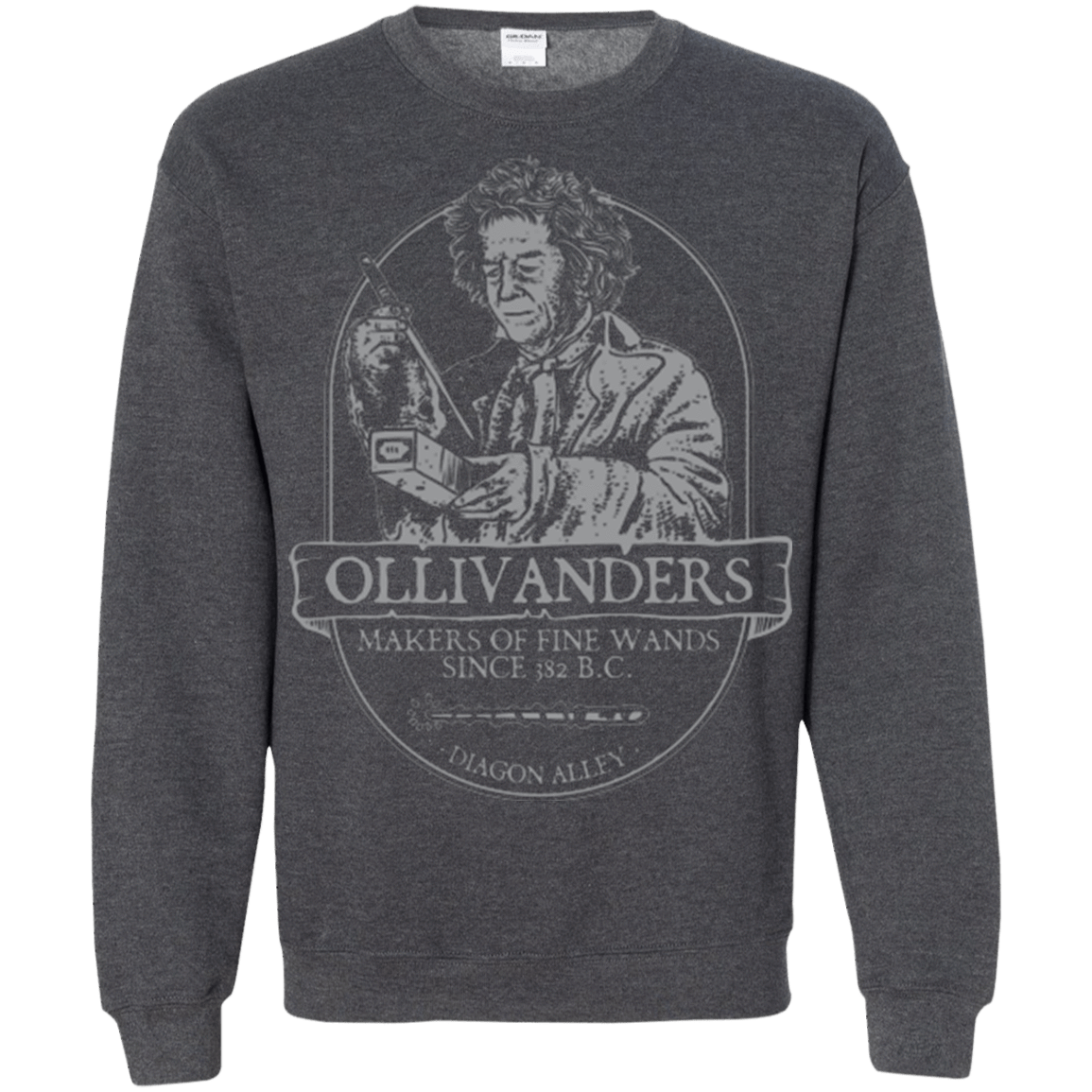 Sweatshirts Dark Heather / Small Ollivanders Fine Wands Crewneck Sweatshirt
