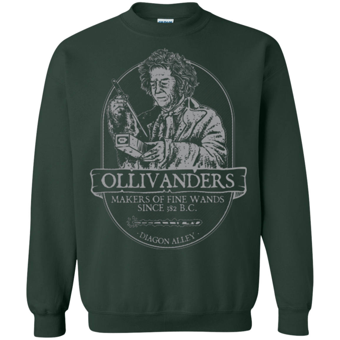 Sweatshirts Forest Green / Small Ollivanders Fine Wands Crewneck Sweatshirt
