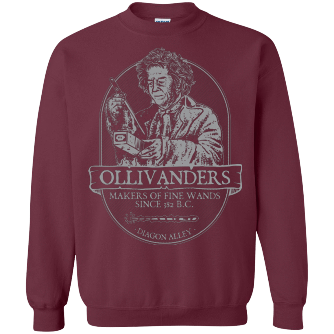 Sweatshirts Maroon / Small Ollivanders Fine Wands Crewneck Sweatshirt