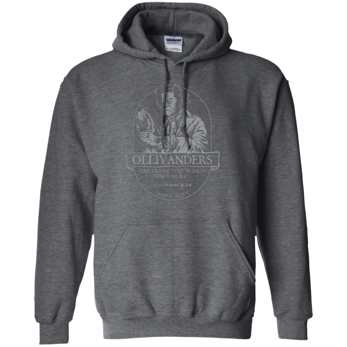 Sweatshirts Dark Heather / Small Ollivanders Fine Wands Pullover Hoodie