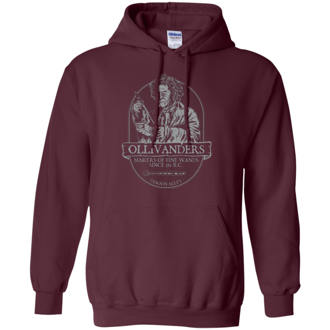 Sweatshirts Maroon / Small Ollivanders Fine Wands Pullover Hoodie