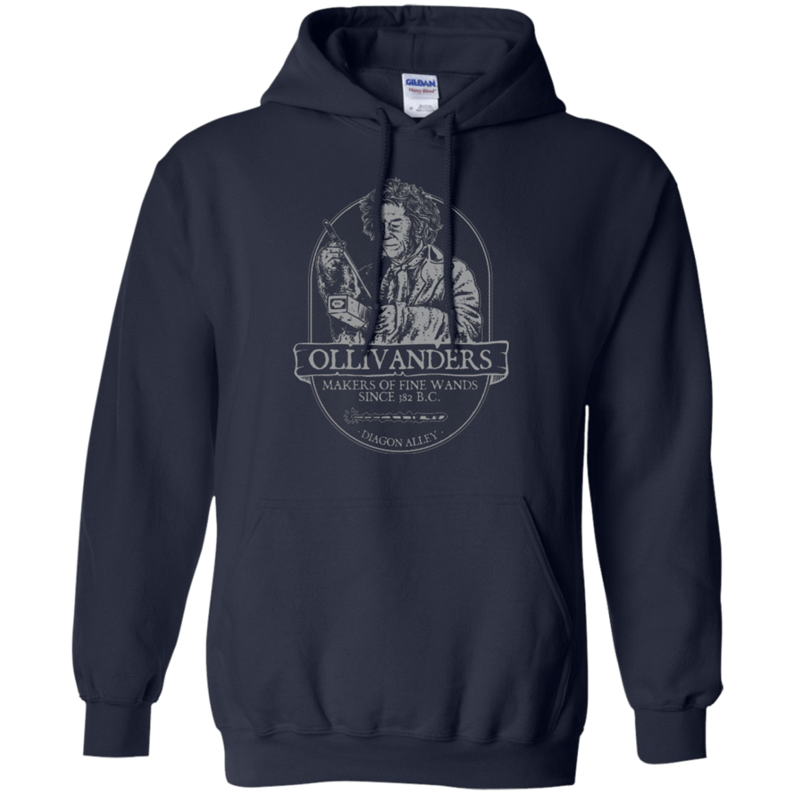 Sweatshirts Navy / Small Ollivanders Fine Wands Pullover Hoodie