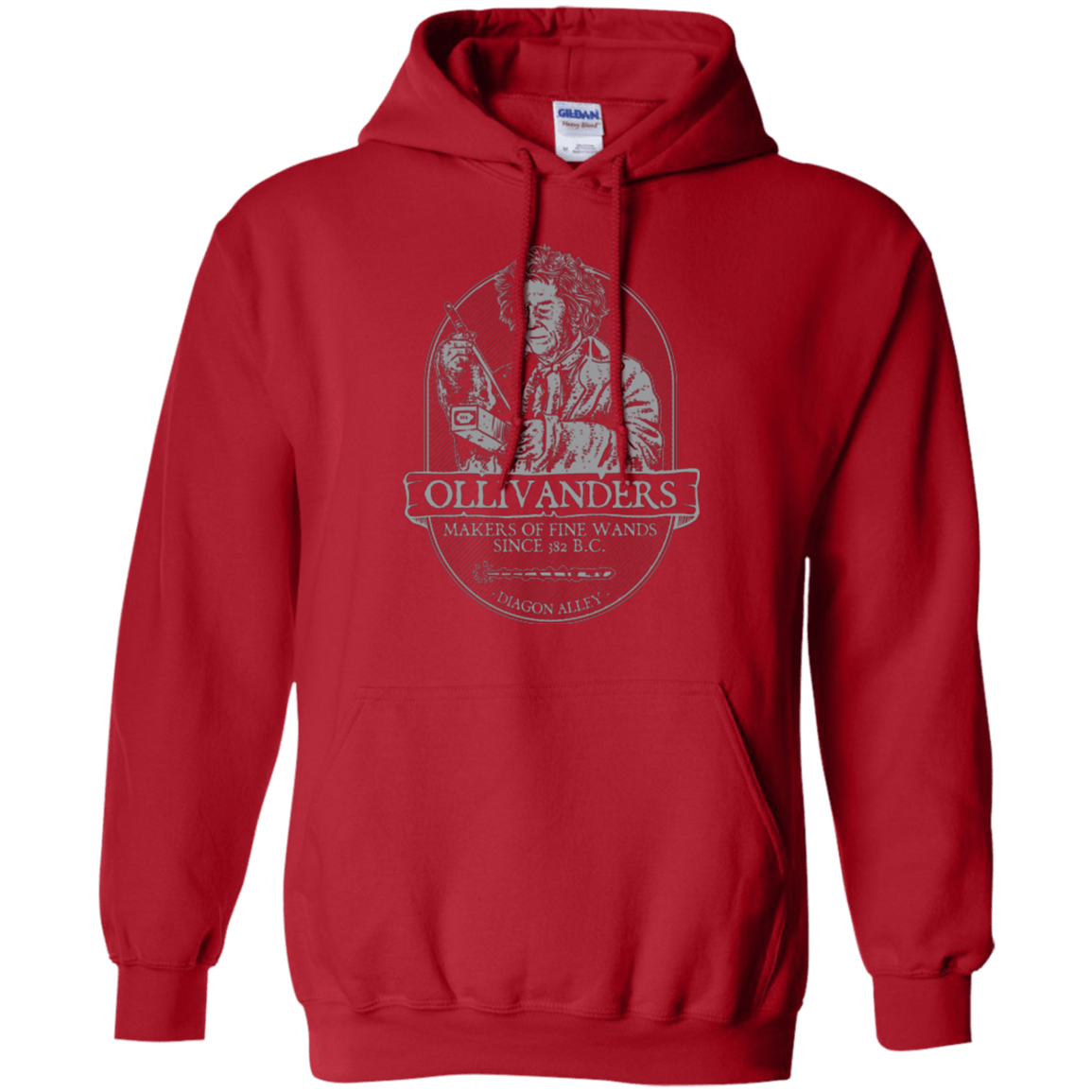 Sweatshirts Red / Small Ollivanders Fine Wands Pullover Hoodie