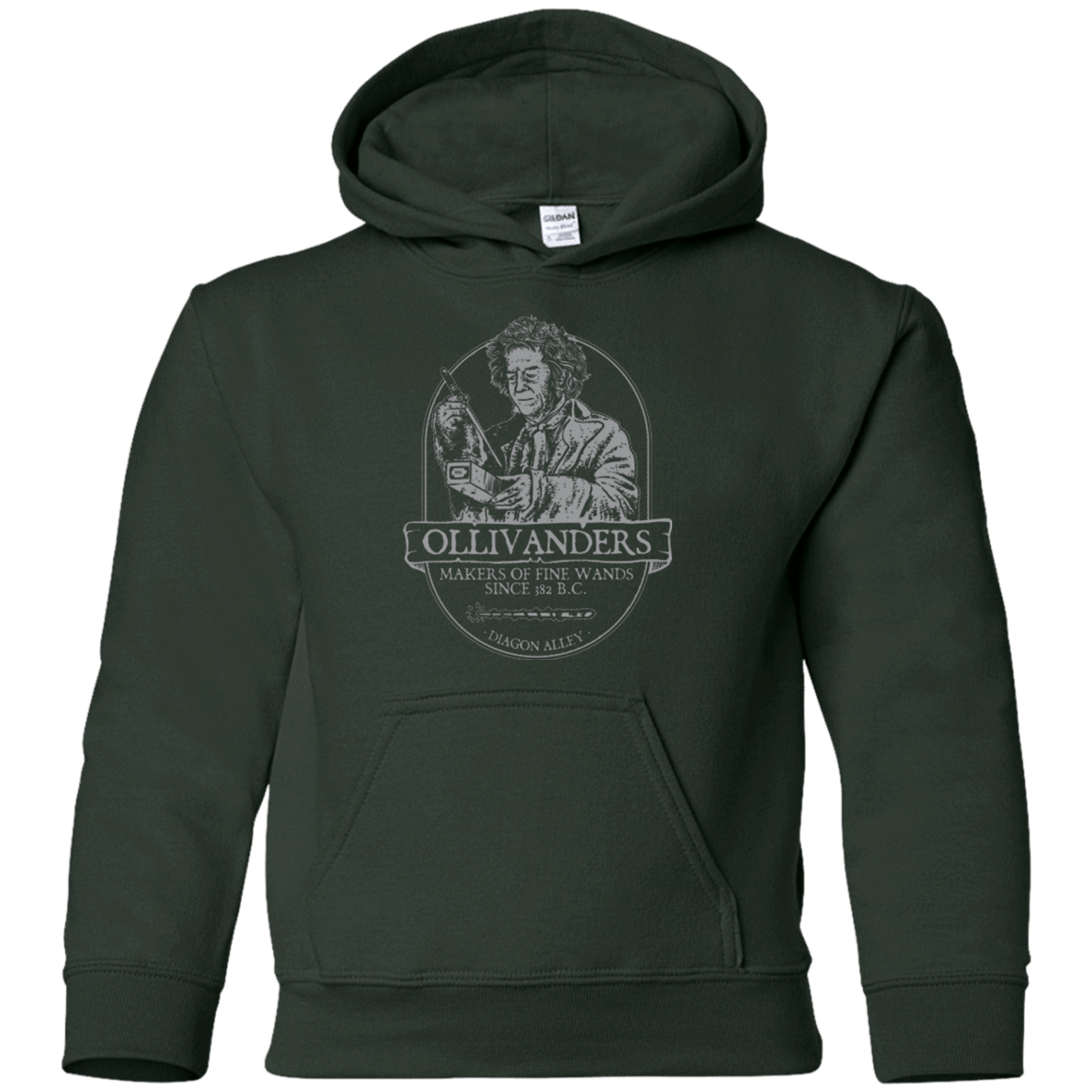 Sweatshirts Forest Green / YS Ollivanders Fine Wands Youth Hoodie