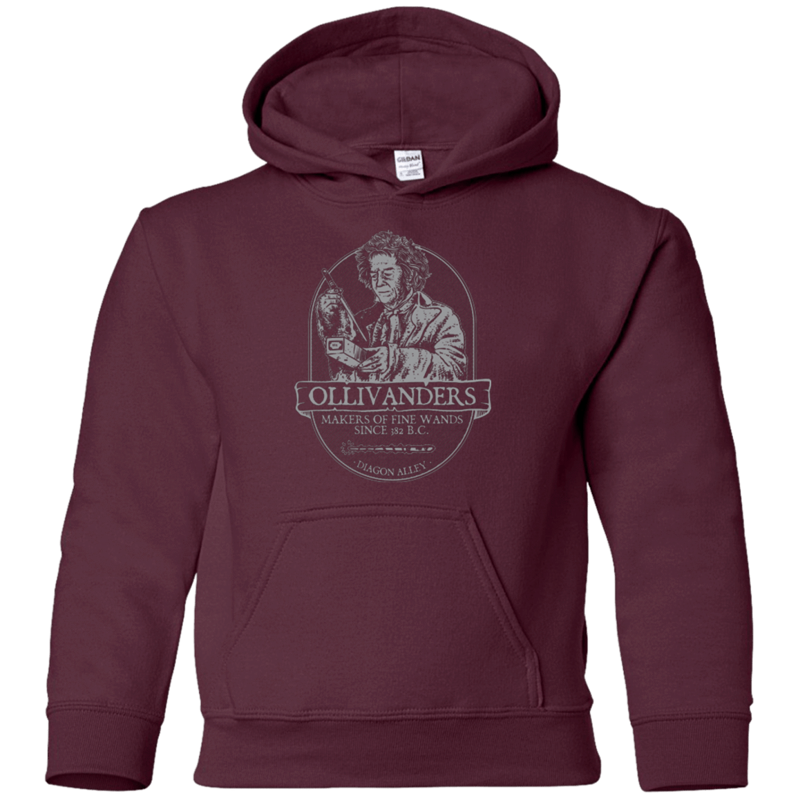 Sweatshirts Maroon / YS Ollivanders Fine Wands Youth Hoodie
