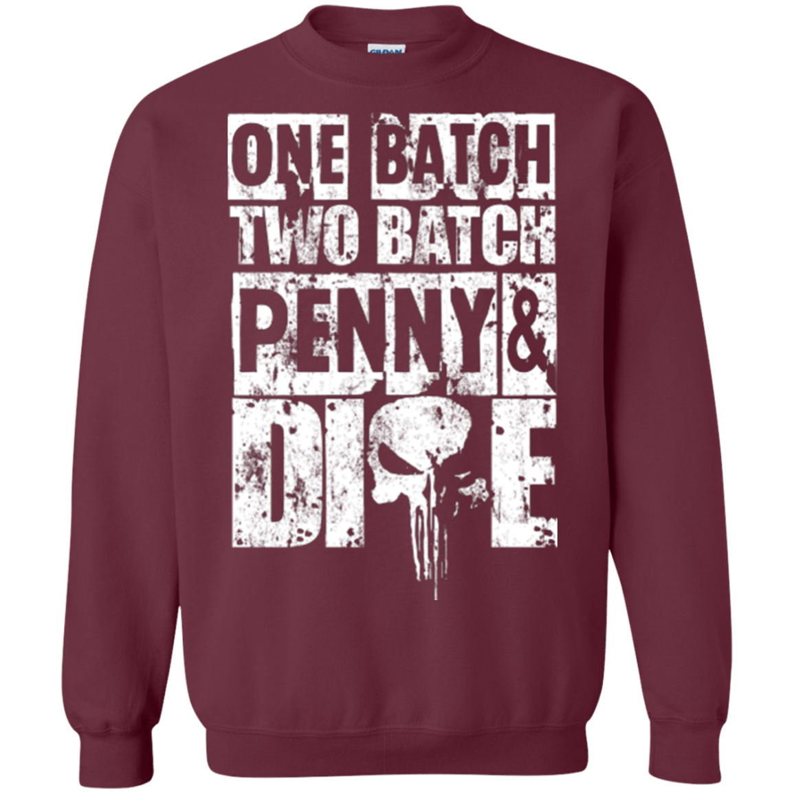 Sweatshirts Maroon / Small One Batch Two Batch Crewneck Sweatshirt