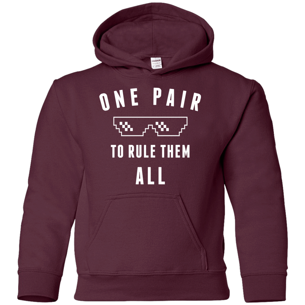 Sweatshirts Maroon / YS One pair Youth Hoodie