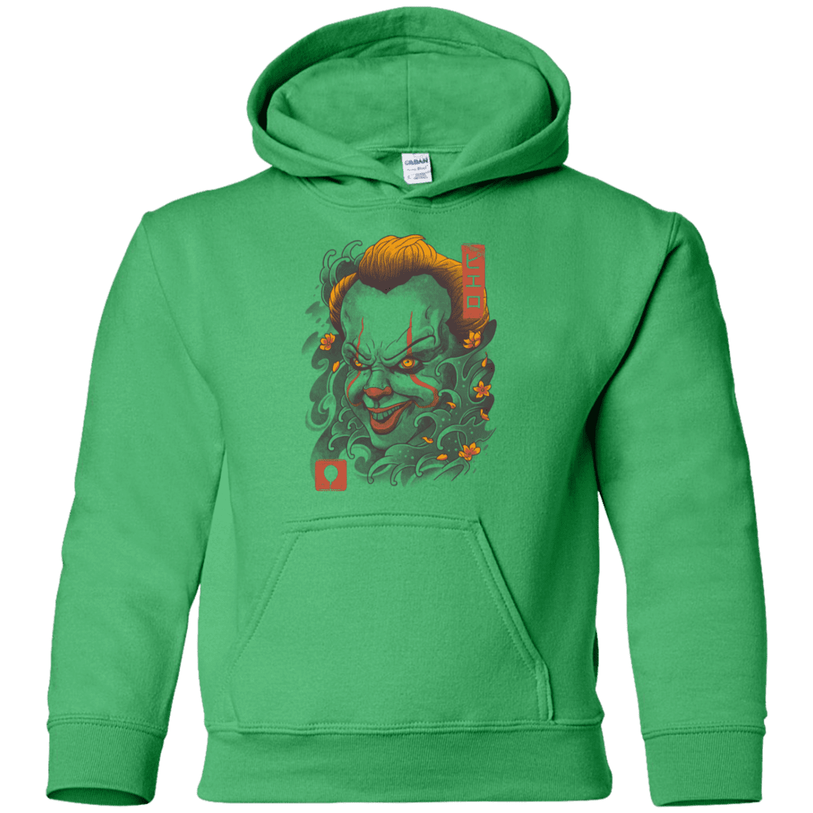 Sweatshirts Irish Green / YS Oni Clown Mask Youth Hoodie