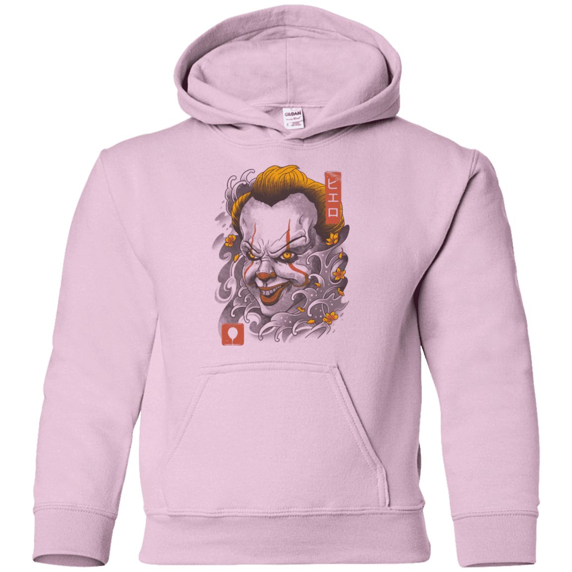 Sweatshirts Light Pink / YS Oni Clown Mask Youth Hoodie