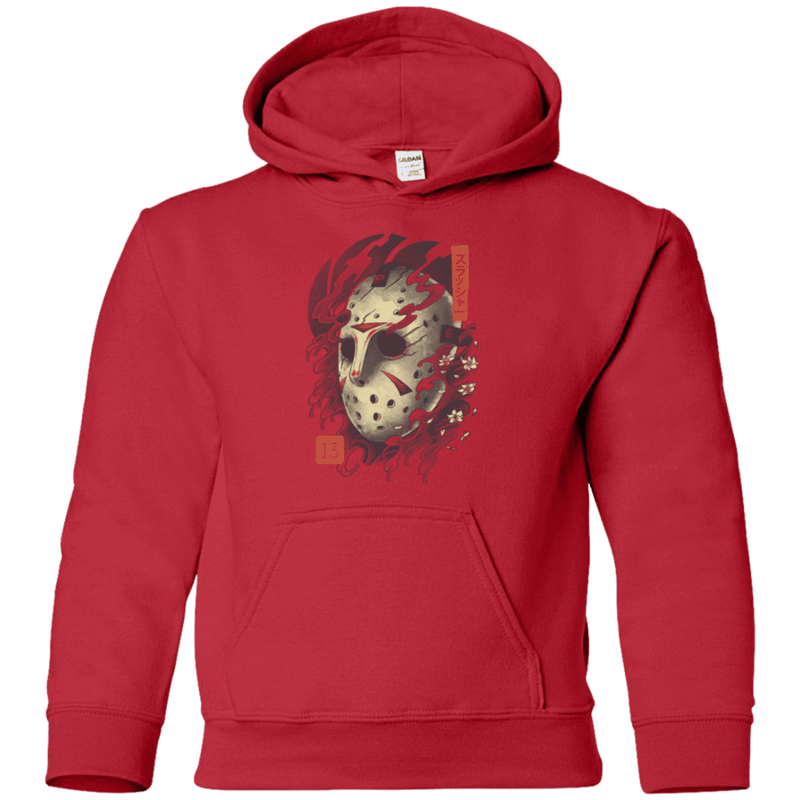 Sweatshirts Red / YS Oni Jason Mask Youth Hoodie