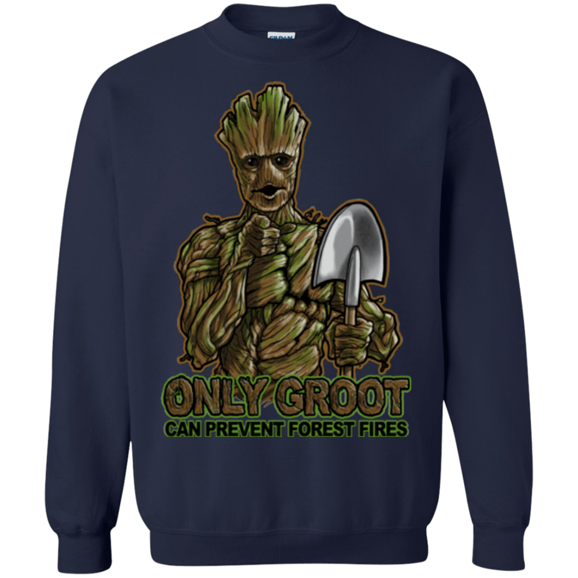 Sweatshirts Navy / Small Only Groot Crewneck Sweatshirt