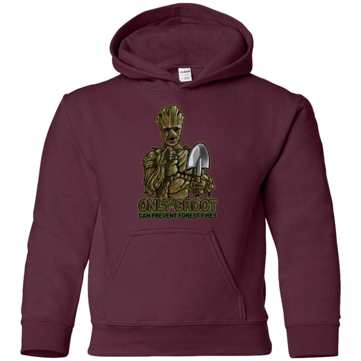 Sweatshirts Maroon / YS Only Groot Youth Hoodie