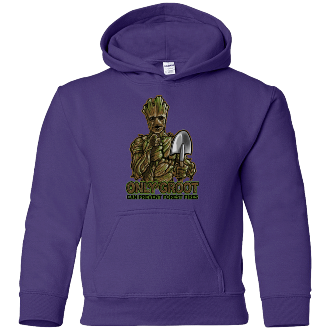 Sweatshirts Purple / YS Only Groot Youth Hoodie