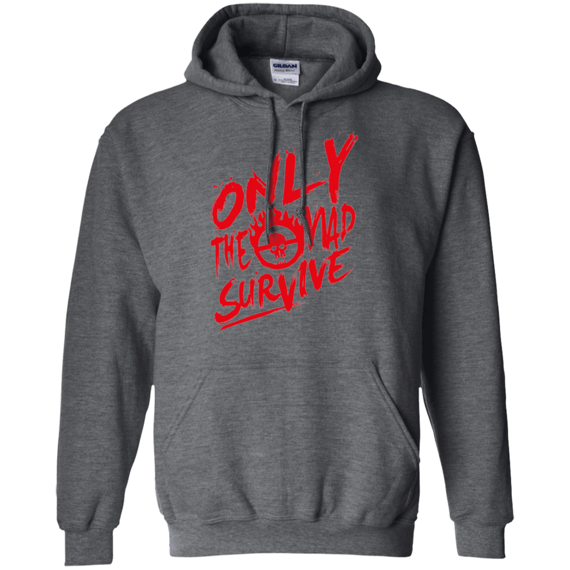 Sweatshirts Dark Heather / Small Only The Mad Red Pullover Hoodie