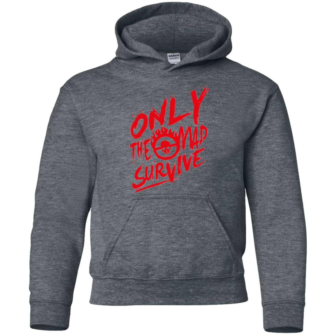Sweatshirts Dark Heather / YS Only The Mad Red Youth Hoodie