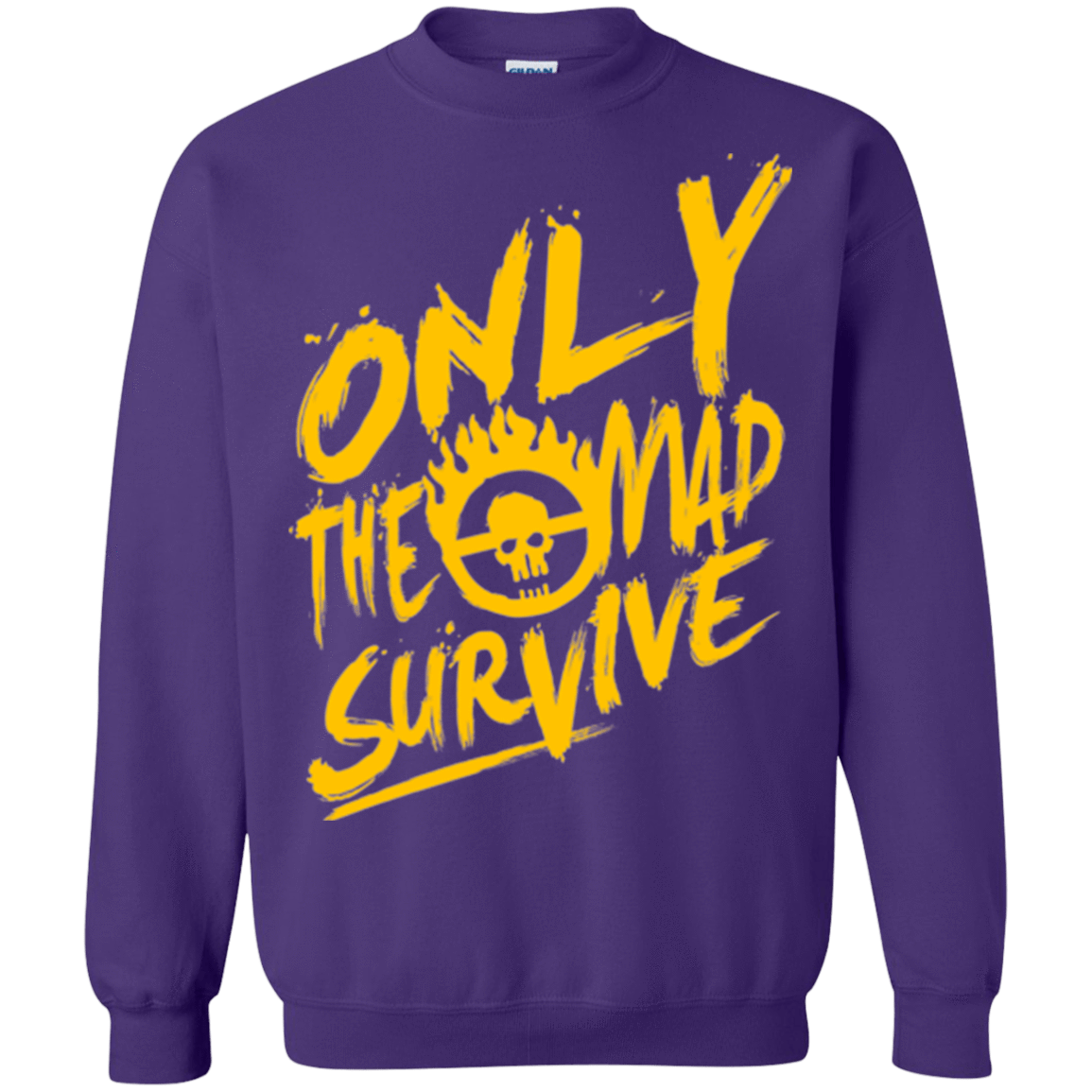 Sweatshirts Purple / Small Only The Mad Yellow Crewneck Sweatshirt
