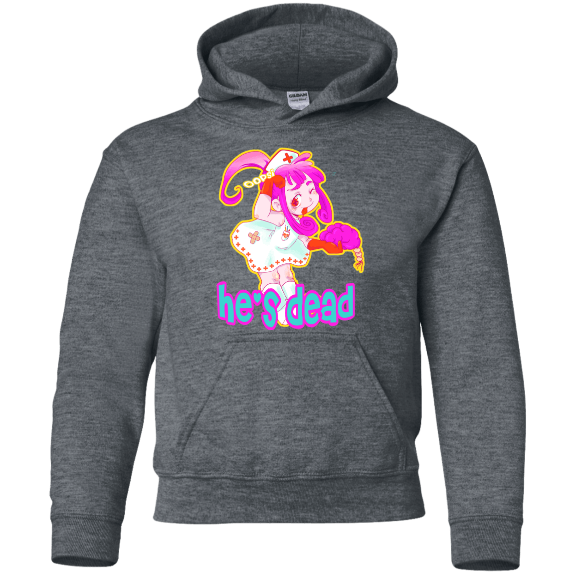 Sweatshirts Dark Heather / YS Oopsi Youth Hoodie