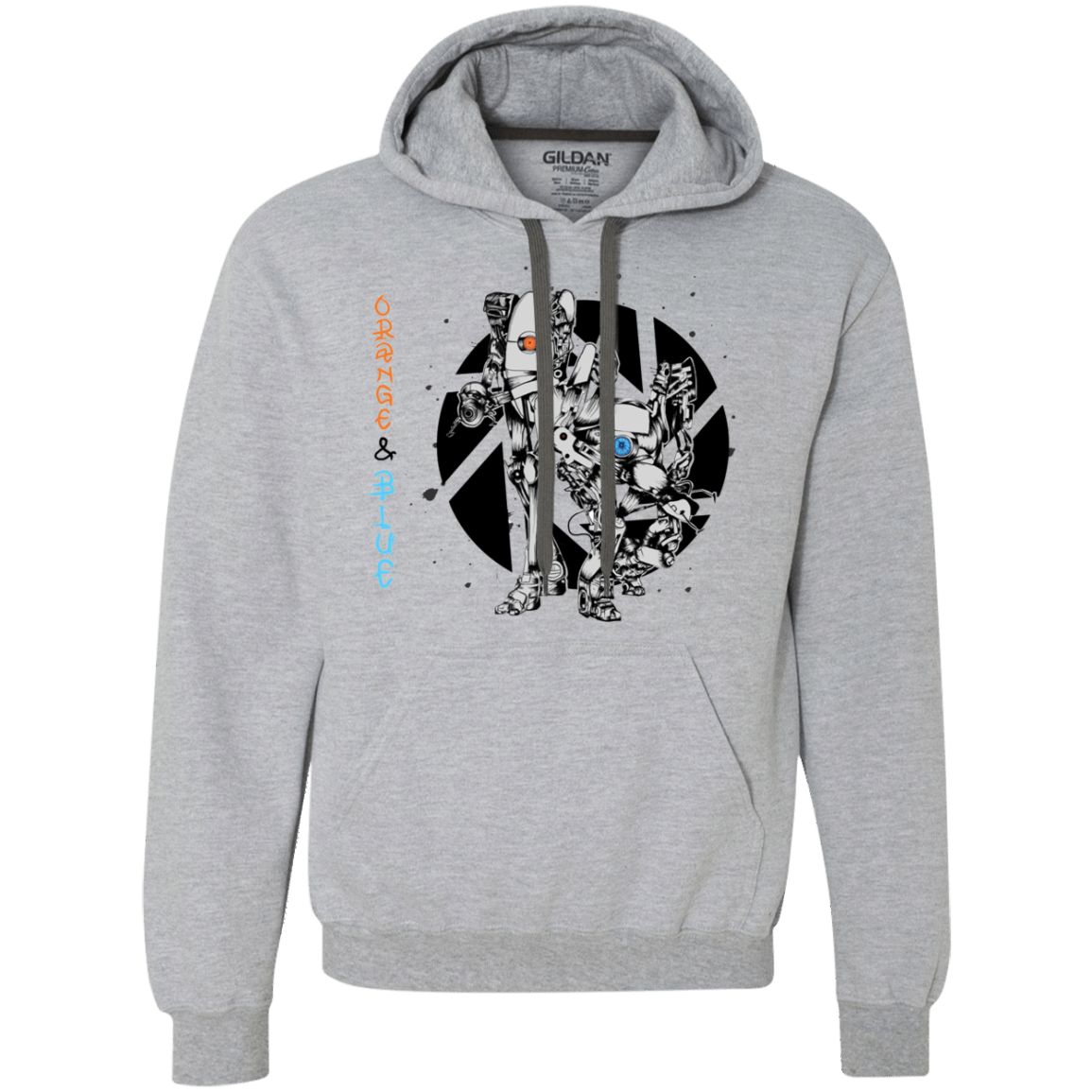 Sweatshirts Sport Grey / 2XL Orange and Blue Premium Fleece Hoodie