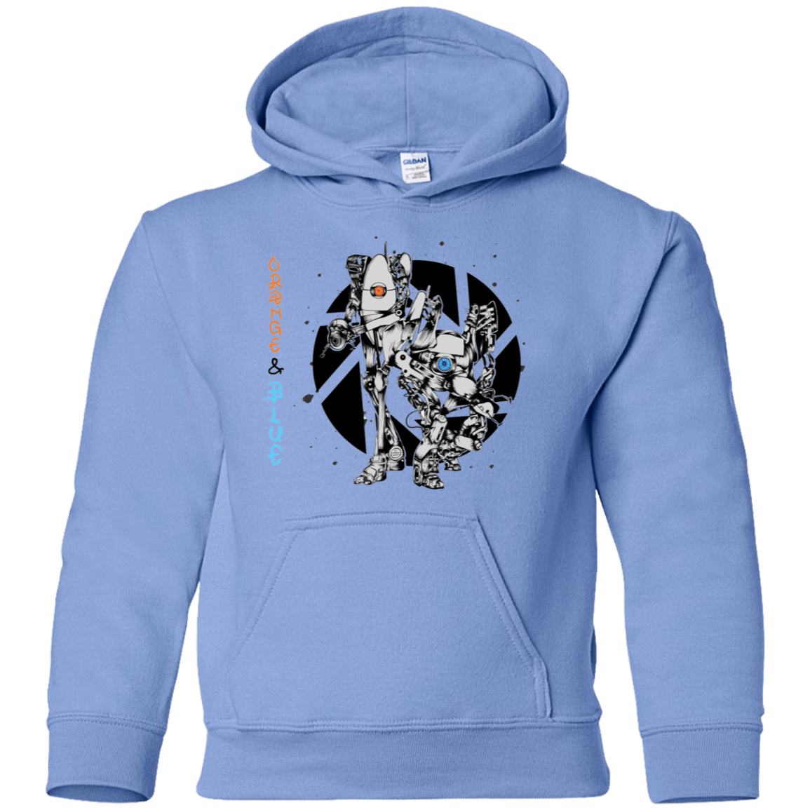 Sweatshirts Carolina Blue / YS Orange and Blue Youth Hoodie