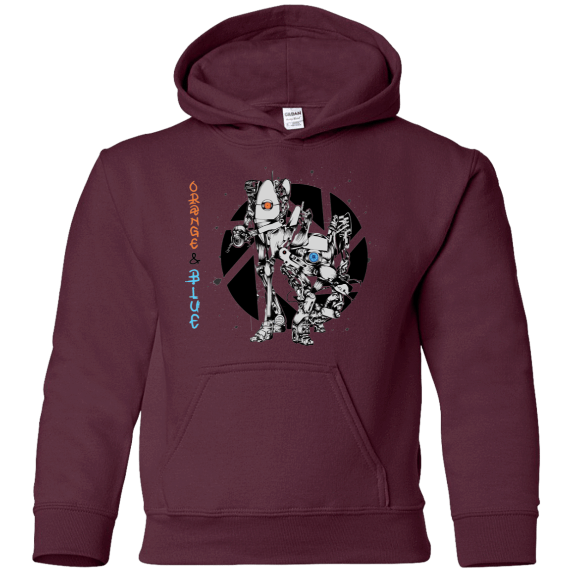 Sweatshirts Maroon / YS Orange and Blue Youth Hoodie