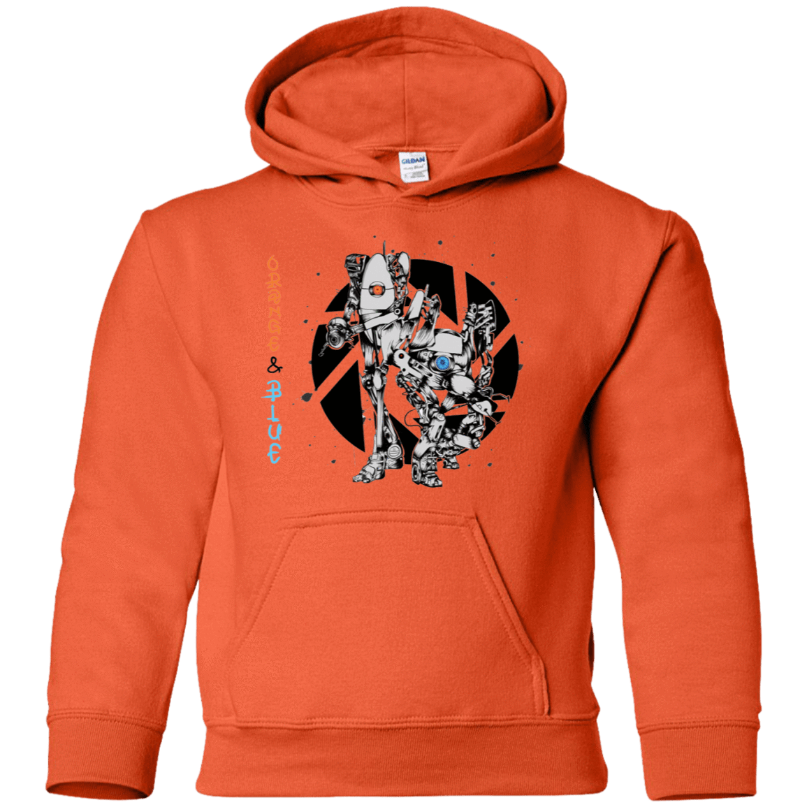 Sweatshirts Orange / YS Orange and Blue Youth Hoodie